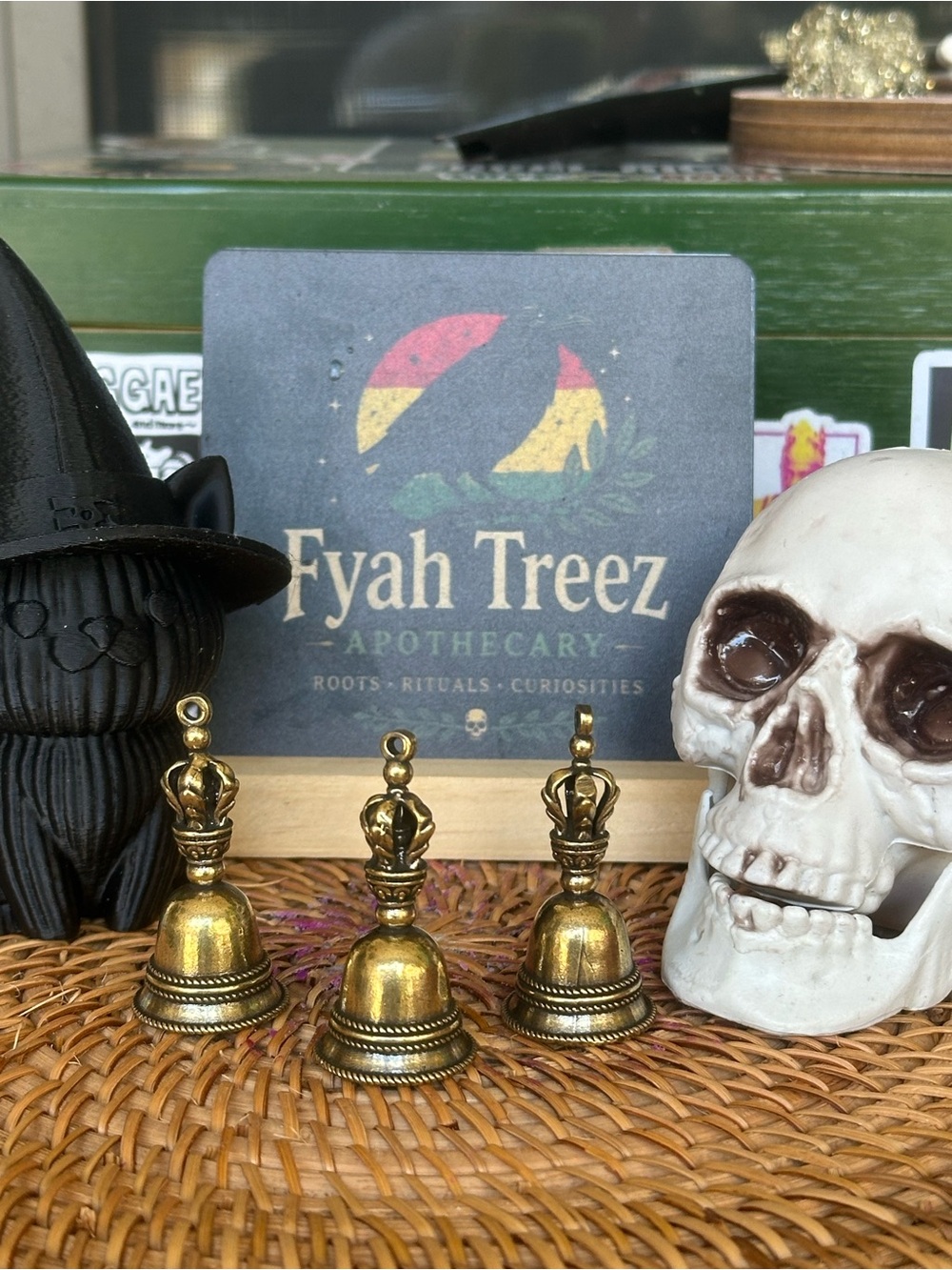 Mini Witch Bell – Brass Tone Ritual & Altar Bell - Picture 4 of 4